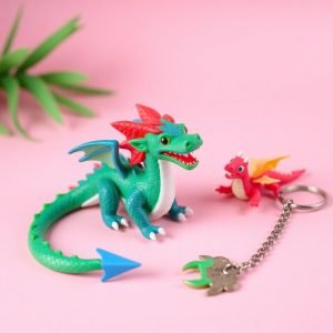 Emerald Dragon Keychain